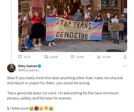 Gaines' reply (Image via Riley Gaines' X handle)
